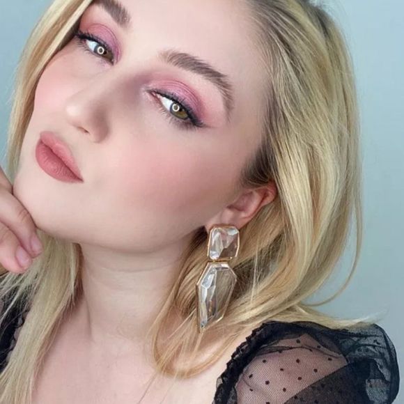 New! Zara Jeweled Glass Earrings - Picture 9 of 10